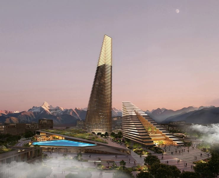 новый проект небоскреба в Алатау