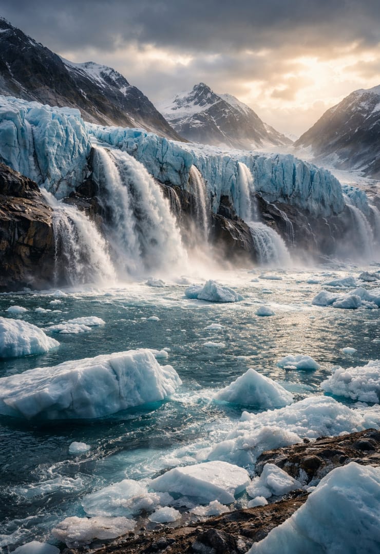 массовое таяние ледников