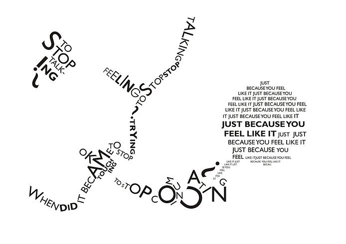 иллюстрация с множеством написанных слов