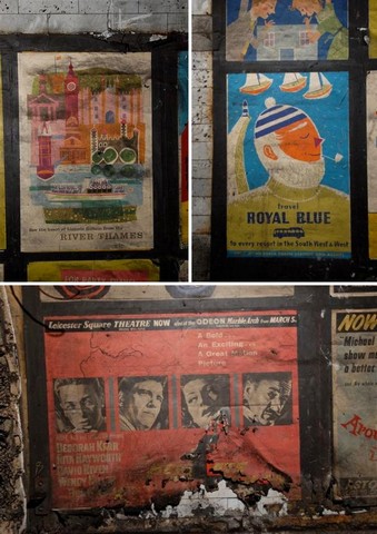 плакаты заброшенной станции метро