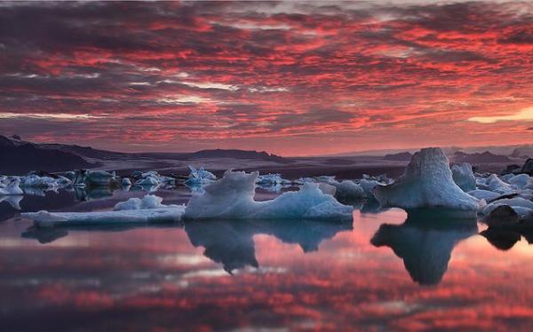 лагуна ледников в исландии