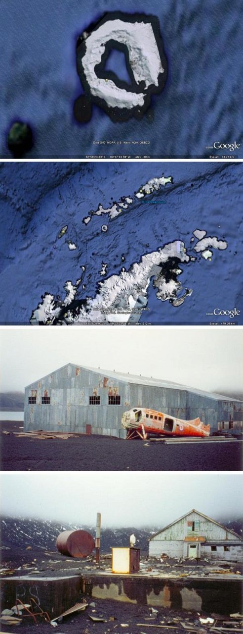 заброшенная китобойная станция на острове Десепшен ржавеющие цистерны на берегу вулканической бухты