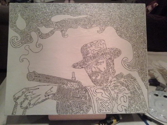 портреты сплошной линией