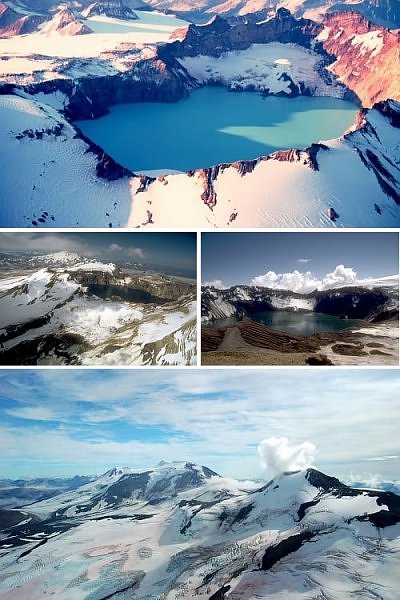 Озеро в кратере вулкана Катмай