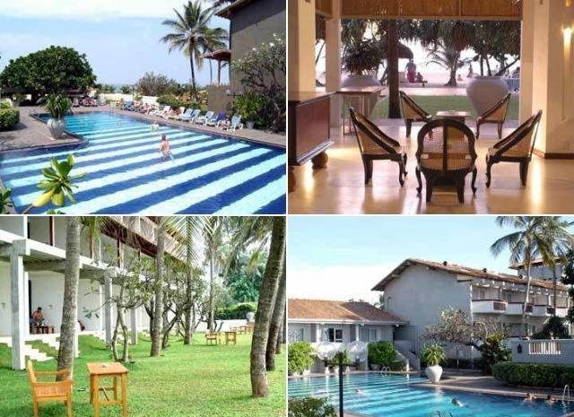 Вид на бассейн и территорию отеля Jetwing Blue