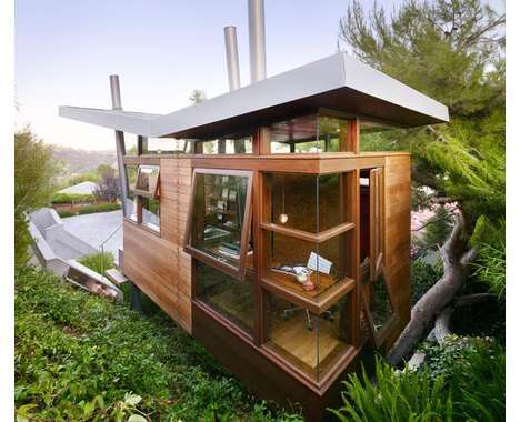 деревянные джакузи на территории лоджа