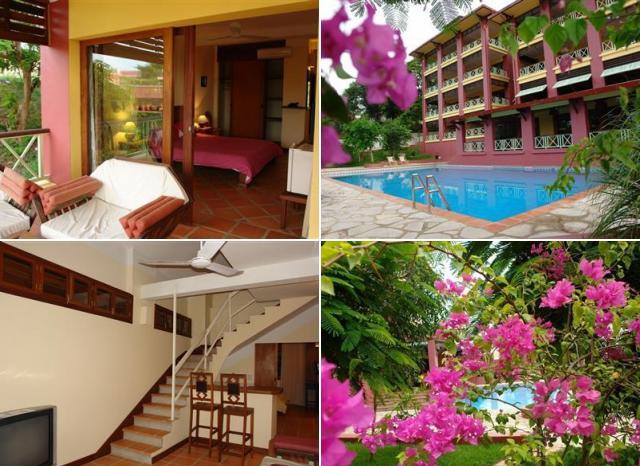 Территория La Reserve Hotel с бассейном и зонами отдыха