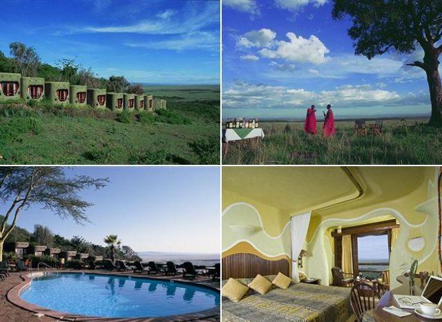 Вид на Mara Serena Safari Lodge с высоты