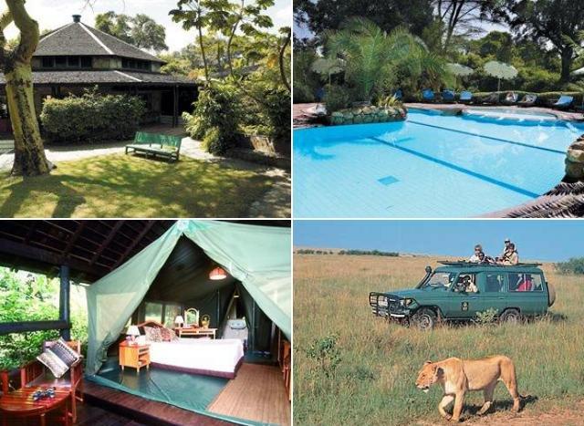 Палатки Sarova Mara Game Camp на фоне саванны