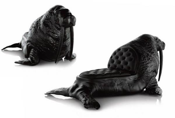 стул в форме моржа дизайнер Максиро Рьера