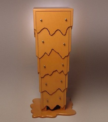 креативный шкаф с эффектом плавления