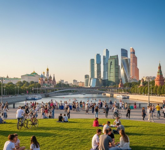 ночной музей в Москве с посетителями