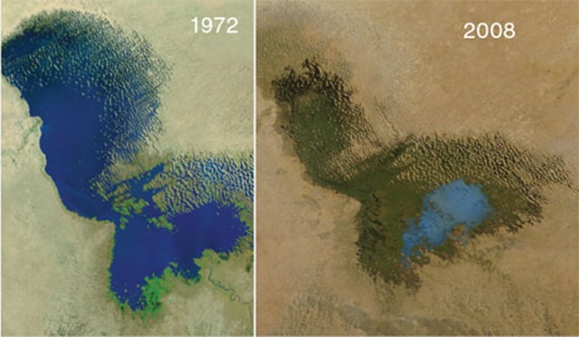 высыхающее озеро Чад