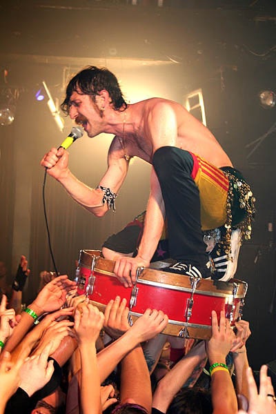 Евгений Гудзь и первые участники Gogol Bordello в Нью-Йорке