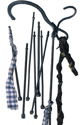 Длинный штурмовой крюк, собранный вручную