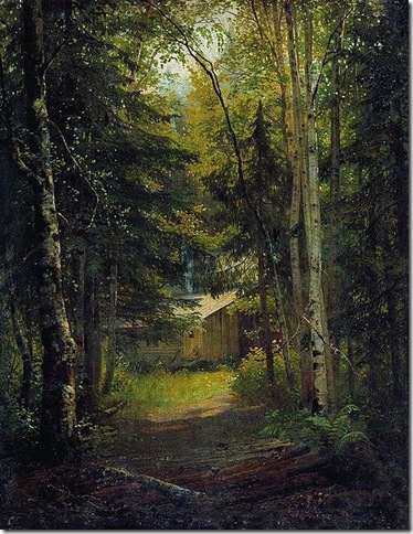 лесу