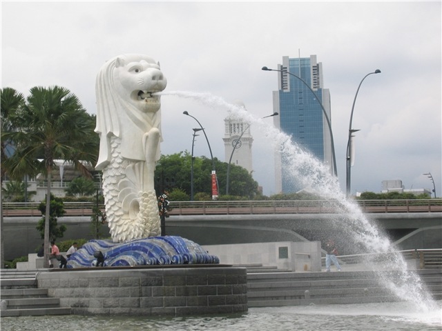 Скульптура Мерлиона — символ Сингапура