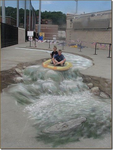3D рисунок бурлящего потока Джулиана Бивера