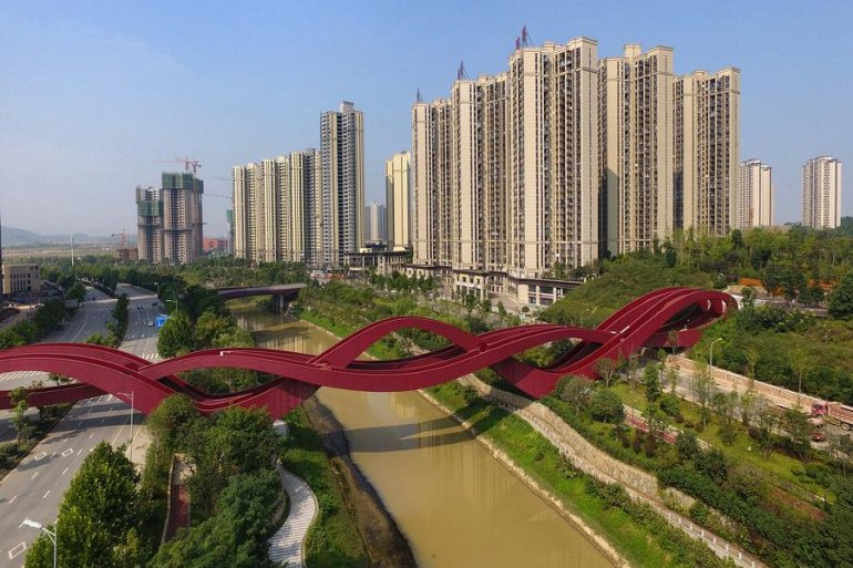 Мост \"Узел Удачи\" в Китае. ФОТО