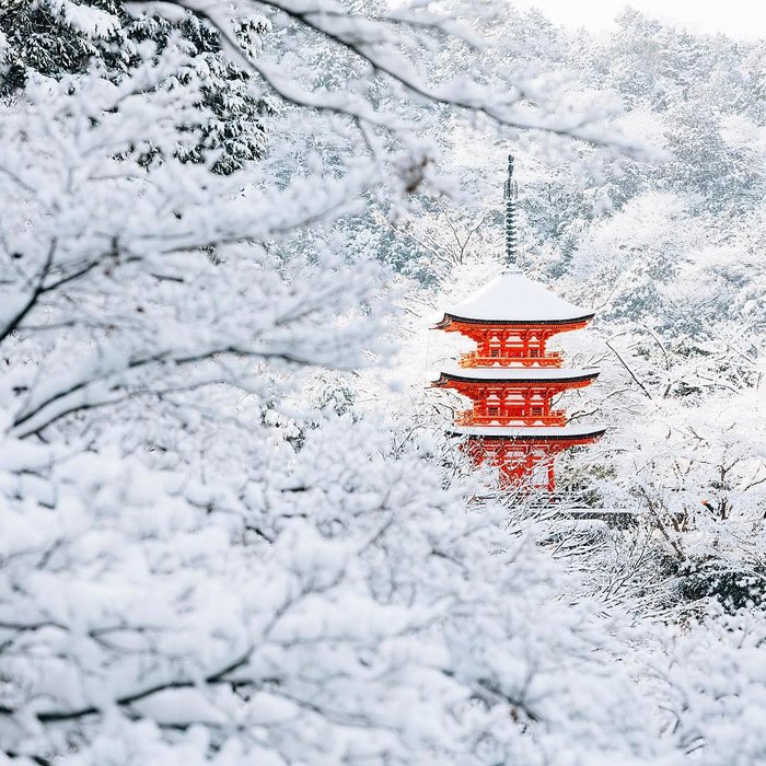 снегопад в киото