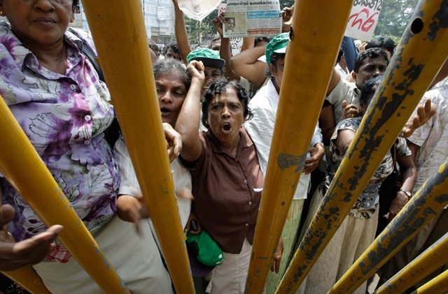 протесты в Шри Ланке