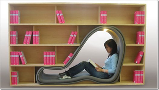 Креативная угловая книжная полка