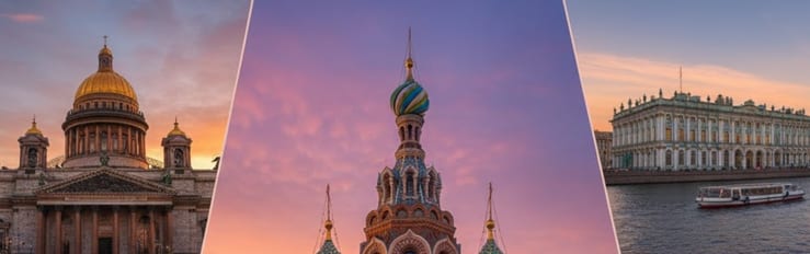 Панорама Санкт-Петербурга с видом на воду