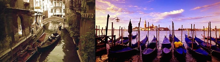 панорама Венеции с каналами