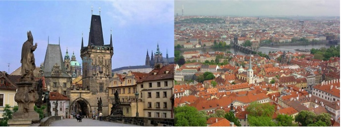 Панорама Праги с видом на старый город
