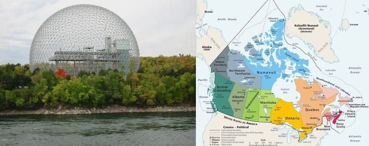 Природа Канады с озером и горами