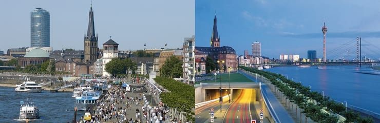 Набережная Рейна в Дюссельдорфе