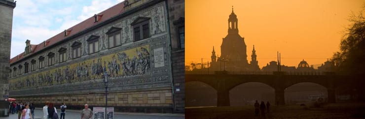 вид на исторический центр Дрездена