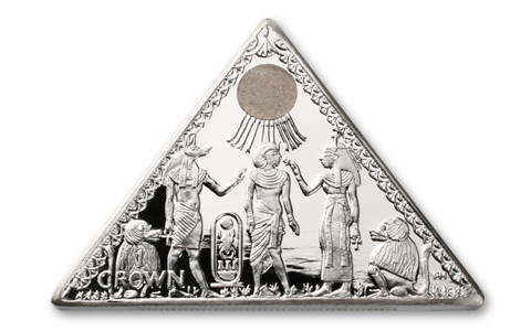 Фото Серебряная монета Пирамида