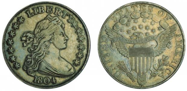 Фото Серебряный доллар 1804 года I класса ($3.8 млн.)