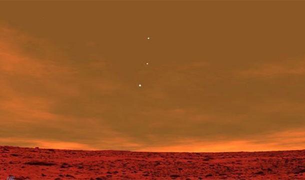 Фото Земля, Меркурий и Венера с Марса