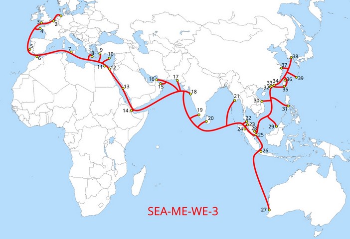 Фото SEA-ME-WE-3: Самый длинный подводный кабель