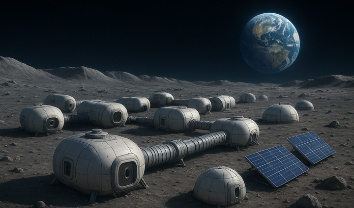 Фото Лунный город в виде воронки: японская концепция «Lunagrass»